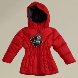 (NWT) Vertical9 Toddler Girl‘s Red Hooded Puffer Jacket, Size: 2T